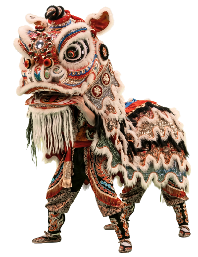 Imagen de un león de la danza tradicional china La danza del León
